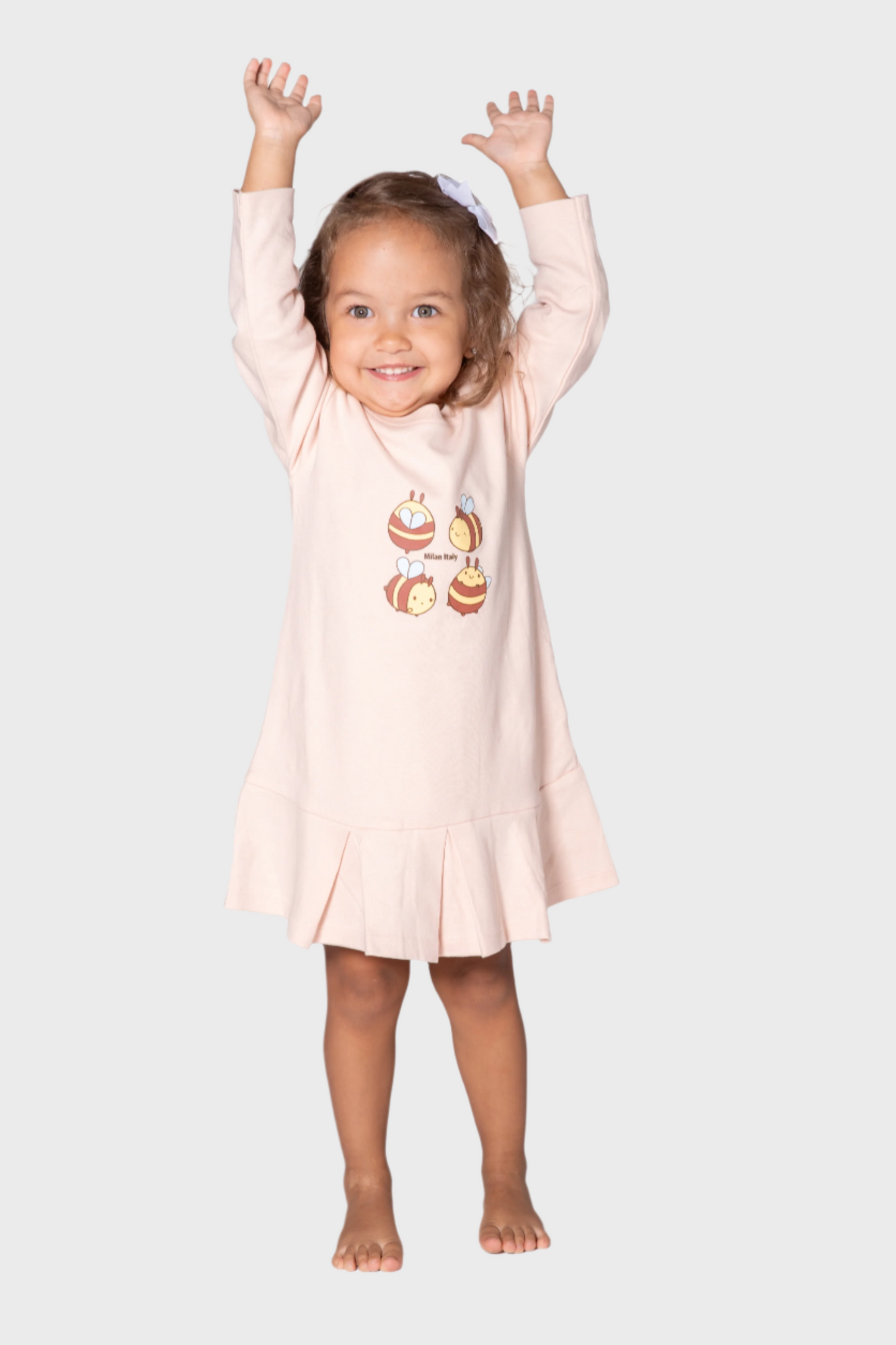 Bees Logo Dress and Bloomers Set - Pink