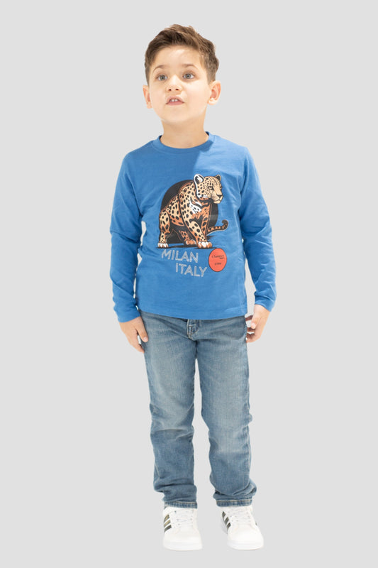 Blue Leopard T-shirt