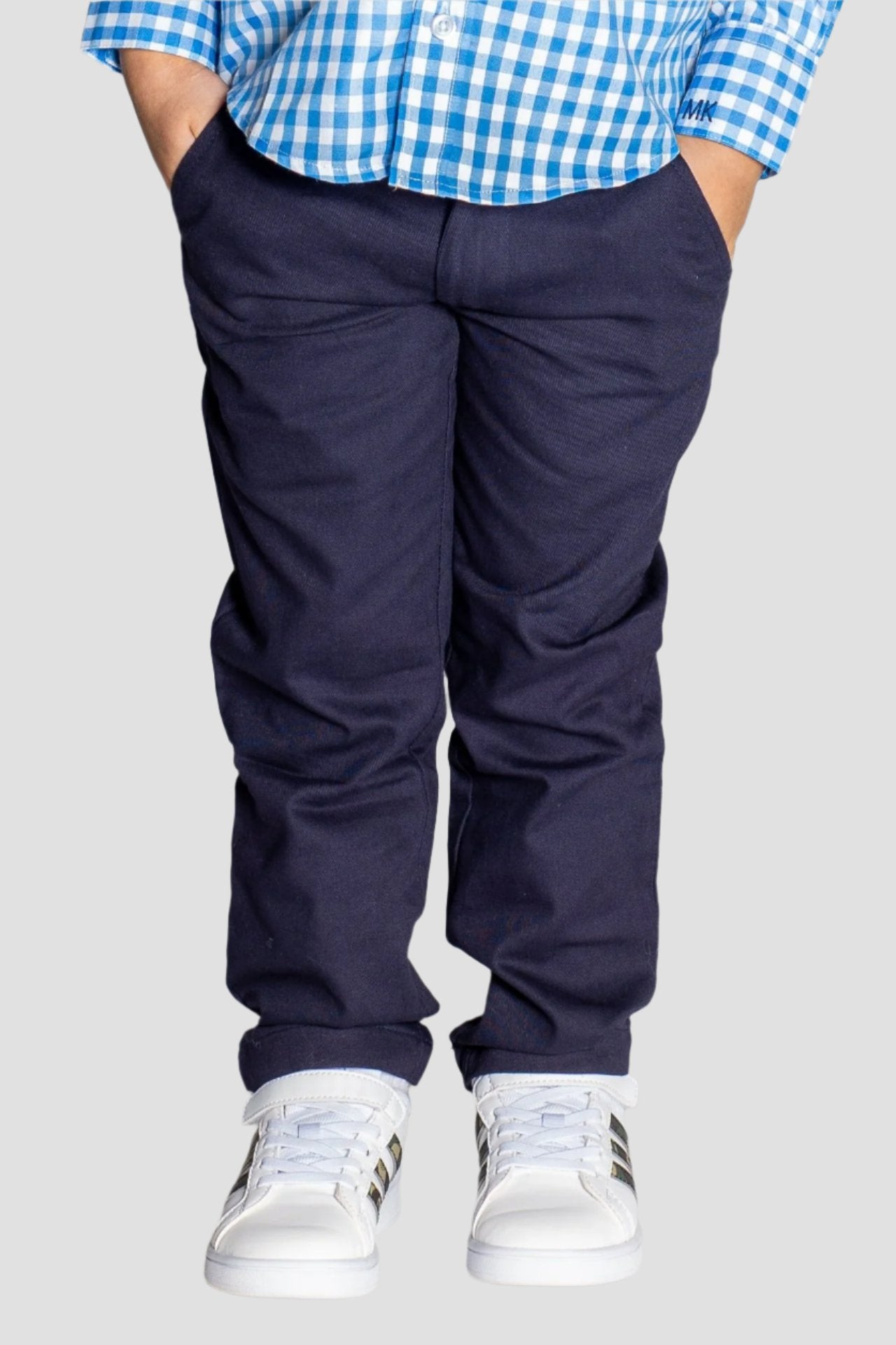 Boy's Classic and Comfy Fit Pants - Navy Blue