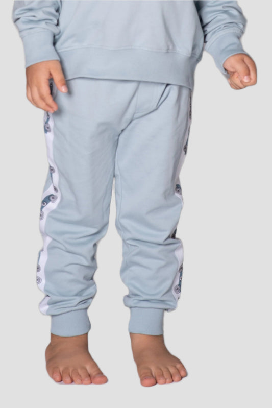 Boys Sweatpants - Blue with white stripe on side